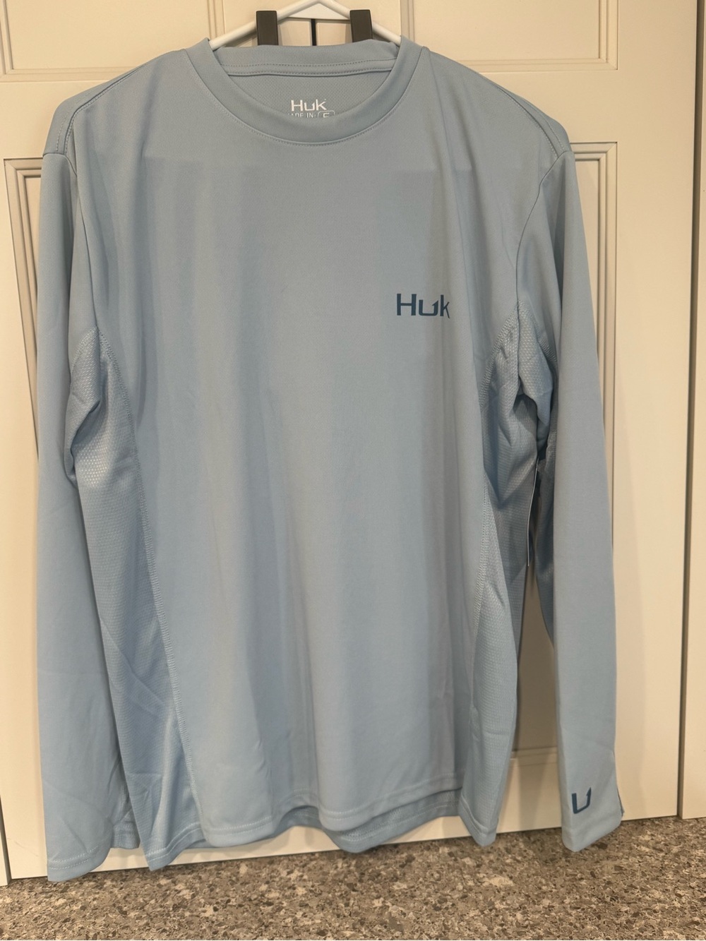 Huk Light Blue Long Sleeve Performance Shirt